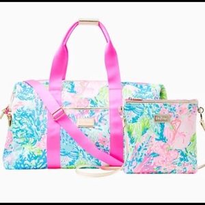 Lilly Pulitzer Travel Duffel w/Crossbody Purse NEW